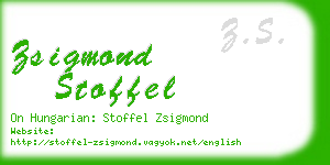 zsigmond stoffel business card